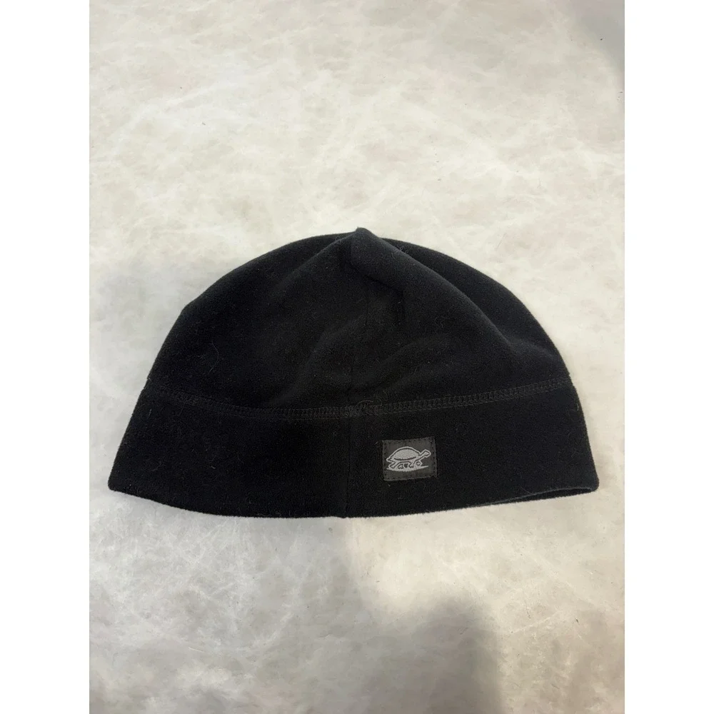 Turtle Fur Vintage Jimmie Heuga Snow‎ Express Fleece Beanie Hat Black USA Made